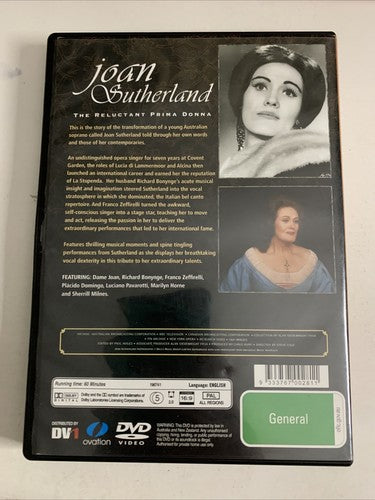 Joan Sutherland: The Reluctant Prima Donna (DVD, 2006) All Regions