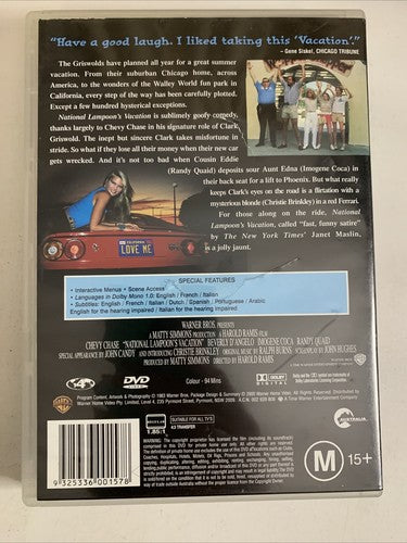 National Lampoon's Vacation (DVD, 1983) Chevy Chase, Randy Quaid Region 4