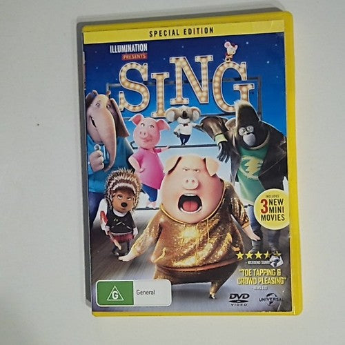 Sing (DVD, 2016) Animated Movie Region 4