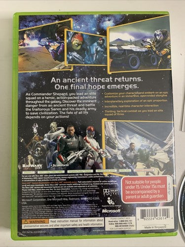 Mass Effect Microsoft XBOX 360 PAL 2007 Game Complete