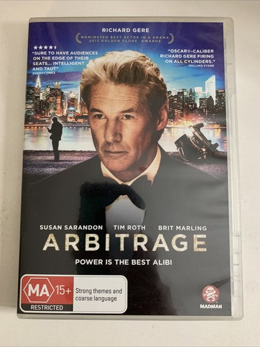 Arbitrage (DVD, 2012) Richard Gere, Tim Roth, Susan Sarandon Region 4