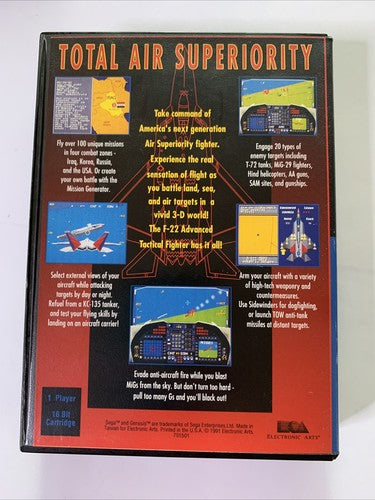 F-22 Interceptor (Sega Mega Drive, 1991) PAL Game Complete