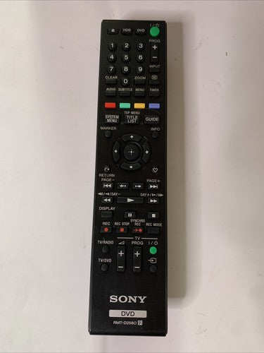 Genuine Sony HDD DVD Recorder Remote Control RMT-D259O for SVR-HDT500 SVR-HDT100
