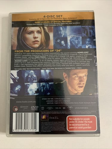 Homeland : Season 1 (DVD, 2011, 4-Disc) Region 4