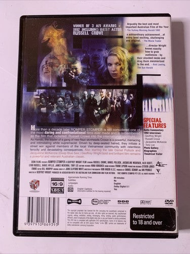 Romper Stomper (DVD, 1992) Russell Crowe Region 4