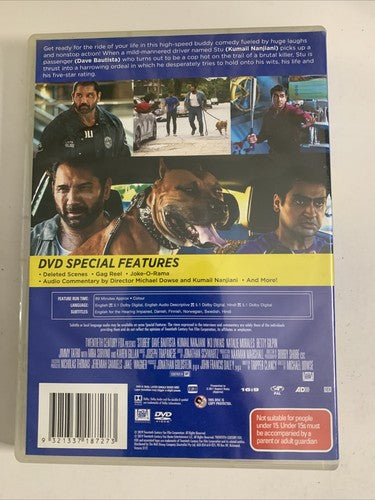 Stuber (DVD, 2019) Dave Bautista, Kumail Nanjiani Region 4