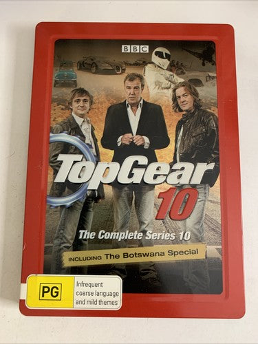 Top Gear : Series 10 (Steelbook Limited Edition, DVD, 2008, 3-Disc) Region 4
