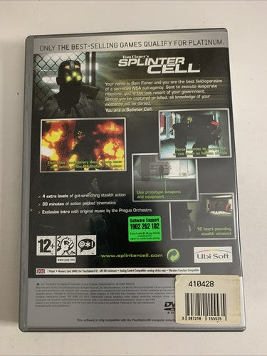 Tom Clancy's Splinter Cell PS2 Sony PlayStation 2 PAL Game