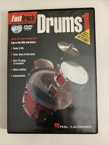 Fast Track : Drums Method 1 (DVD) Learn How To Play Drums All Regions