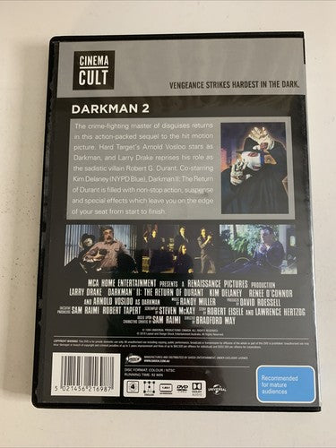 Darkman II: The Return of Durant (DVD, 1995) Larry Drake, Arnold Vosloo Region 4