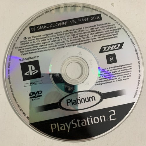 WWE Smackdown vs Raw 2006 PS2 Sony PlayStation 2 PAL Game Complete