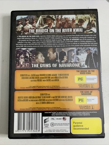 Guns Of Navarone / Bridge On The River Kwai (DVD, 1961, 2-Discs) Region 4