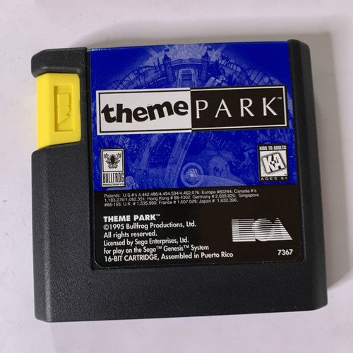 Theme Park SEGA Mega Drive 1995 PAL Game Complete