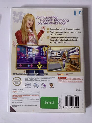 Hannah Montana: Spotlight World Tour Nintendo Wii PAL Music Game Complete