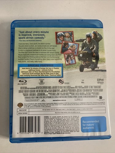 Dumb and Dumber (Unrated Edition, Blu-ray, 1994) Jim Carrey, Jeff Daniel RegionB