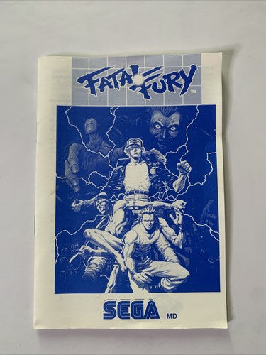 Fatal Fury SEGA Mega Drive PAL 1993 Fighting Game Complete
