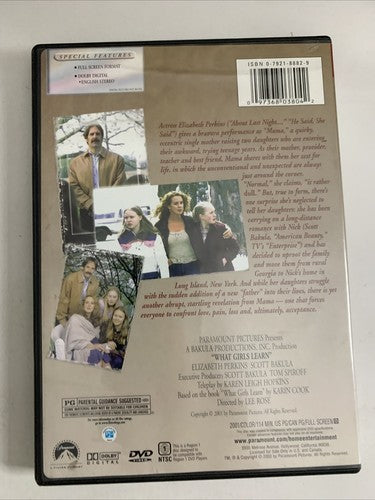 What Girls Learn (DVD, 2001)  Elizabeth Perkins, Scott Bakula Region 1