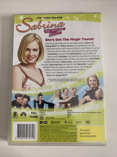 Sabrina the Teenage Witch : Season 3 (DVD, 1996, 4-Disc) Region 4