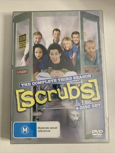 Scrubs : Season 3 (DVD, 2003, 4-Disc) Region 4 NEW Sealed