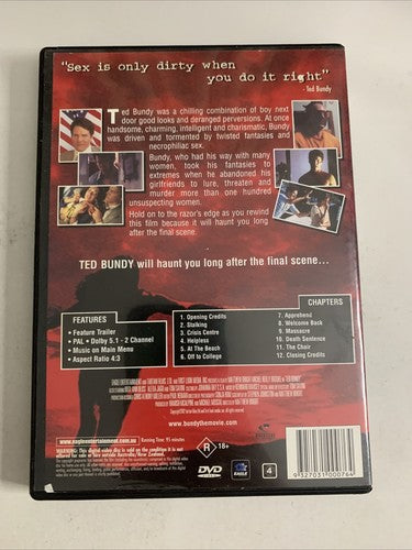 Ted Bundy (DVD, 2002) Michael Reilly Brouke, Boti Ann Bliss Horror Region 4
