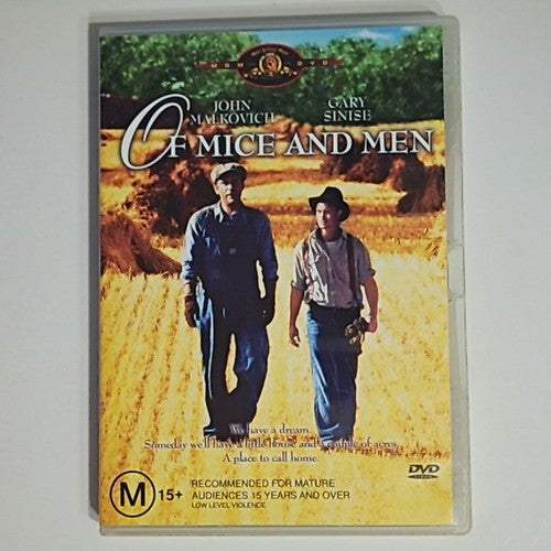 Of Mice and Men (DVD, 1992) John Malkovich, Gary Sinise Region 4