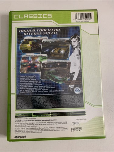 Need for Speed: Underground Microsoft XBOX Original PAL Racing 2003 Game