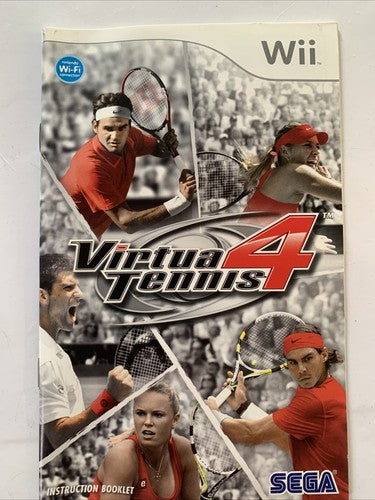 Virtua Tennis 4 Nintendo Wii PAL SEGA Game Complete
