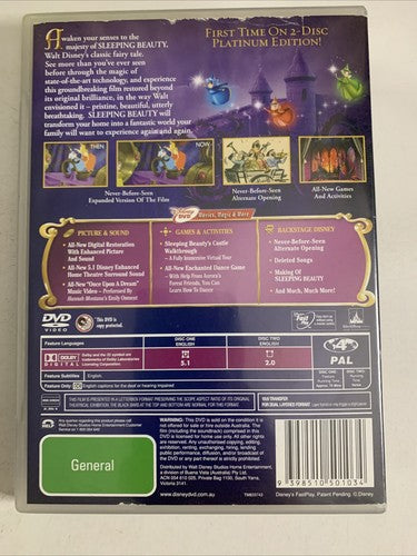 Sleeping Beauty (Platinum Edition, DVD, 1959, 2-Disc) Disney Region 4