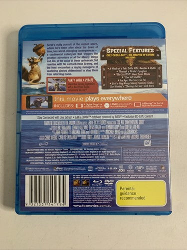 Ice Age 4: Continental Drift (Blu-ray + DVD, 2012, 2-Disc) Region B &4