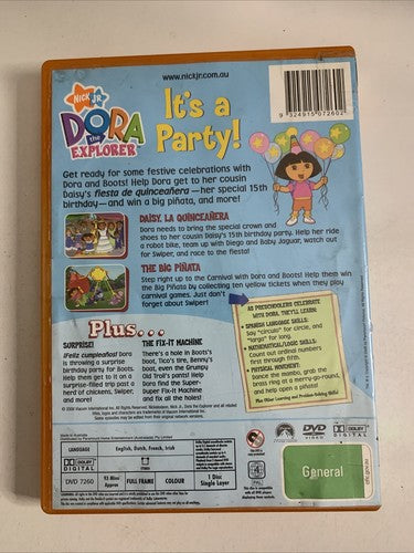 Dora the Explorer: It's a Party (DVD, 2000) Nickelodeon Region 4