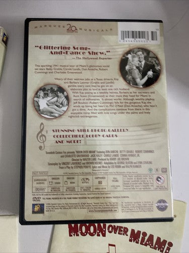 Moon Over Miami (DVD, 1941)  Don Ameche, Betty Grable Region 1