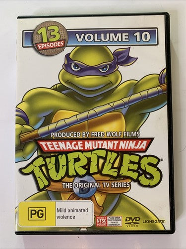Teenage Mutant Ninja Turtles : Vol 10 Original TV Series (DVD, 1987) Region 4