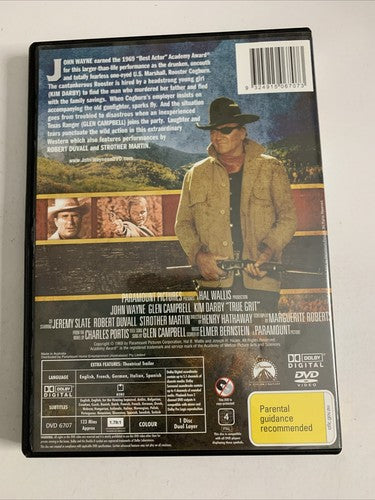 True Grit (DVD, 1969) Glen Campbell, John Wayne Region 4 NEW