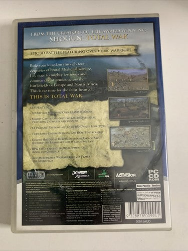 Medieval: Total War PC Windows CD-ROM Real Time Strategy Game
