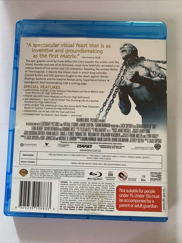 300 (Platinum Edition, Blu-ray, 2006) Gerard Butler, Lena Headey Region B