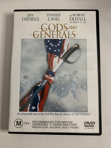 Gods and Generals (DVD, 2003) Robert Duvall, Jeff Daniels Region 4