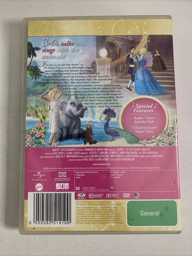 Barbie The Island Princess (DVD, 2007) Animated Film Region 4 &2
