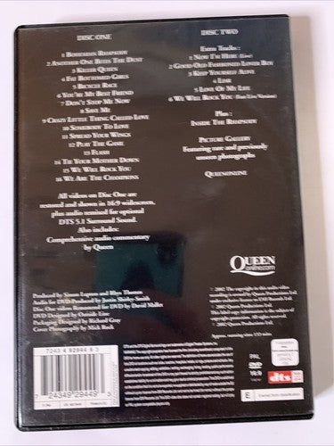 Queen – Greatest Video Hits 1 (DVD, 2002, 2-Discs)  All Regions