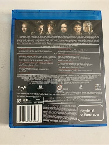 Game of Thrones : Season 4 (Blu-ray, 2014, 4-Disc) Region B