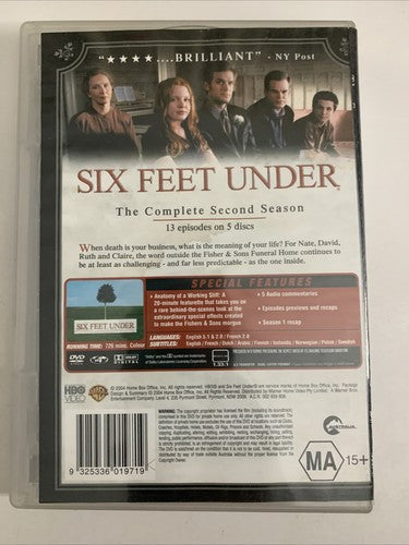 Six Feet Under : Season 2 (DVD, 2002, 5-Disc) Region 4