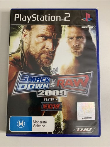 WWE SmackDown! vs Raw 2009 PS2 Sony PlayStation 2 PAL Game Complete