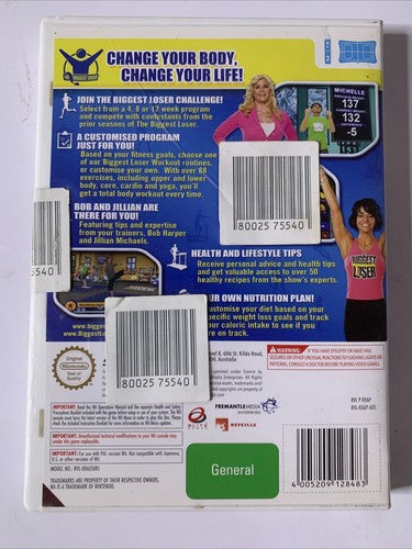 The Biggest Loser (Nintendo Wii, 2009) PAL Game Complete