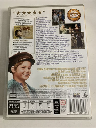 Oliver! (Ultimate Edition, DVD, 1968) Mark Lester, Oliver Reed Region 4 NEW