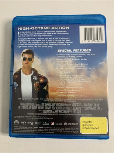 Top Gun (Special Edition, Blu-ray, 1986) Tom Cruise Region B