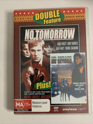 No Tomorrow / No Escape No Return (DVD, 1999) All Regions