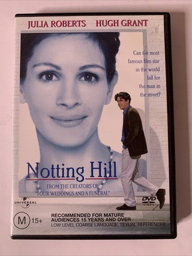 Notting Hill (DVD, 1999) Hugh Grant, Julia Roberts Comedy Region 4 &2