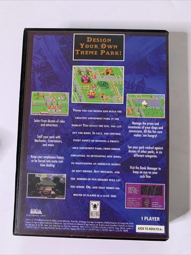 Theme Park SEGA Mega Drive 1995 PAL Game Complete