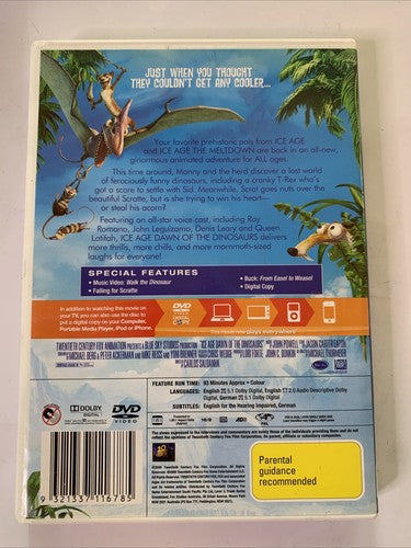 Ice Age: Dawn of the Dinosaurs (DVD, 2009) Animated Film Region 4