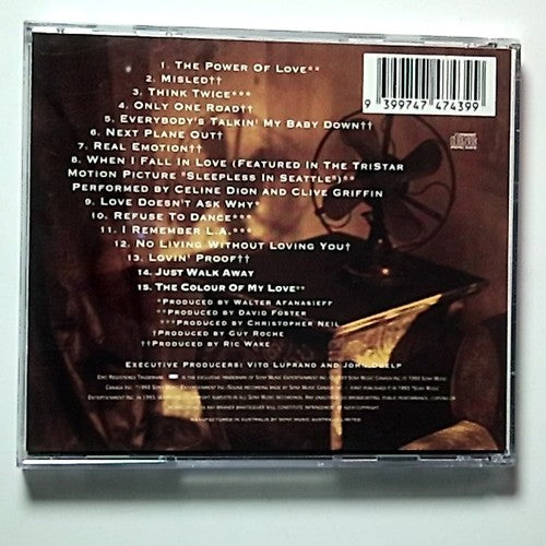 Céline Dion – The Colour Of My Love (CD, 1994) Australia 474743 9