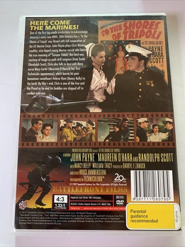 To the Shores of Tripoli (DVD, 1942) John Payne, Maureen O'hara Region 4 NEW
